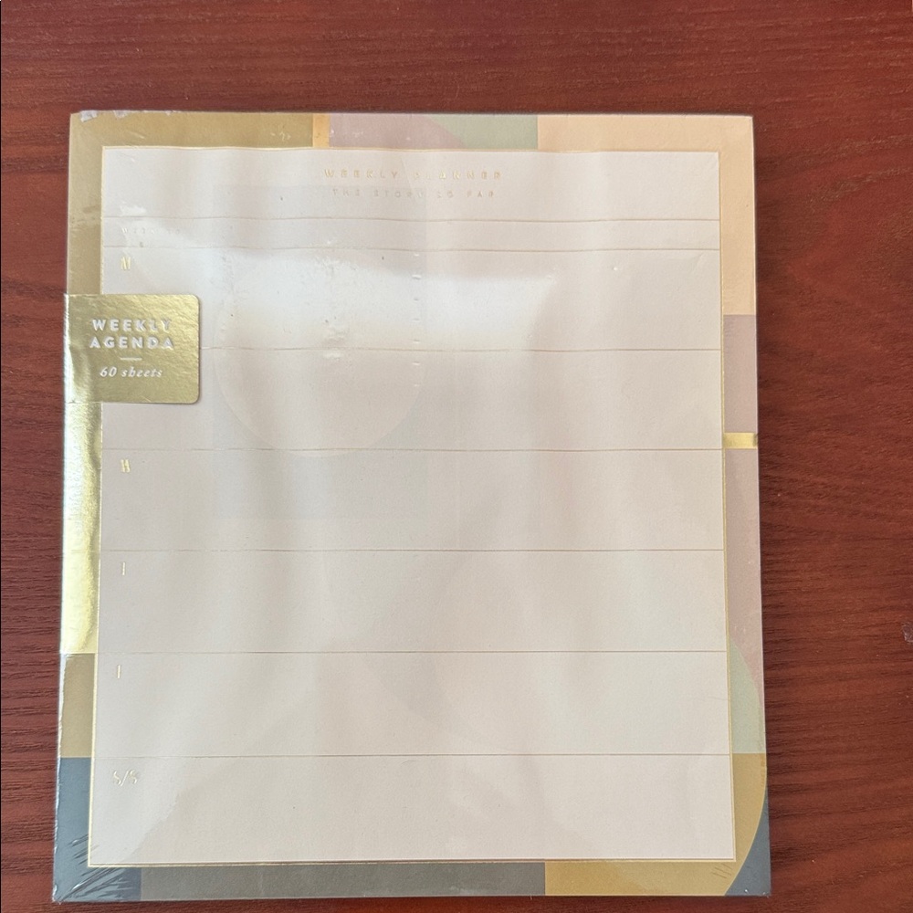 Fringe Studio Weekly Agenda Planner - Gold and Cream